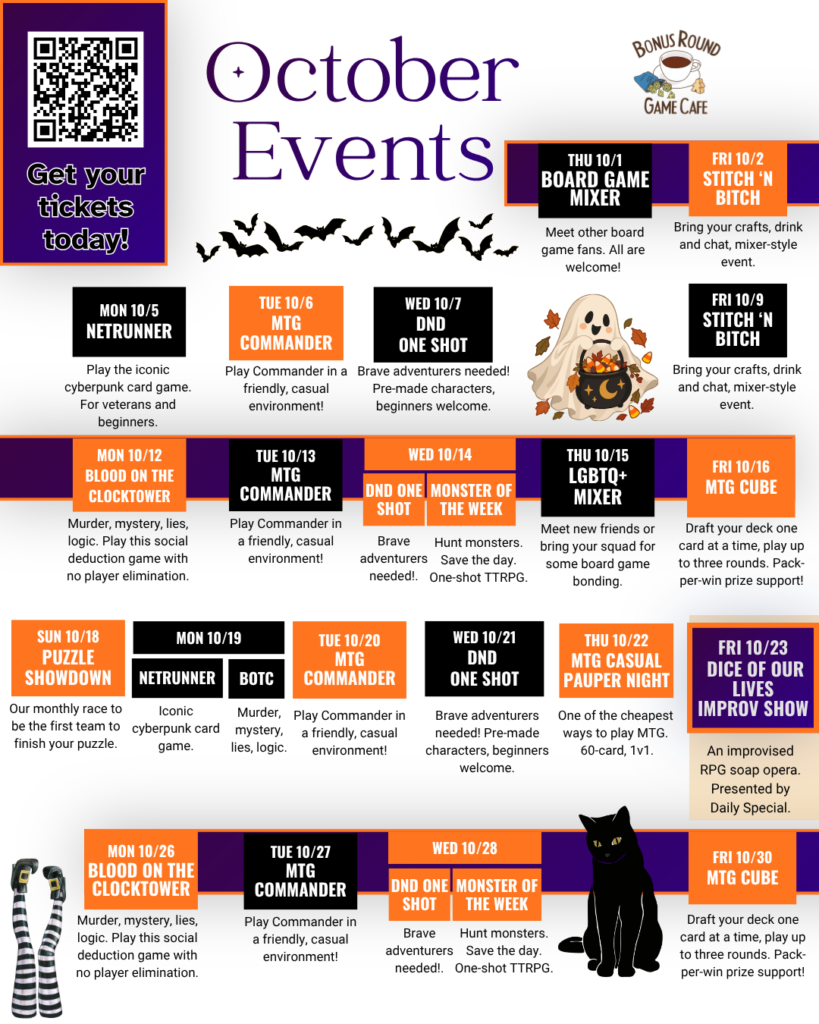 Bonus Round October Events